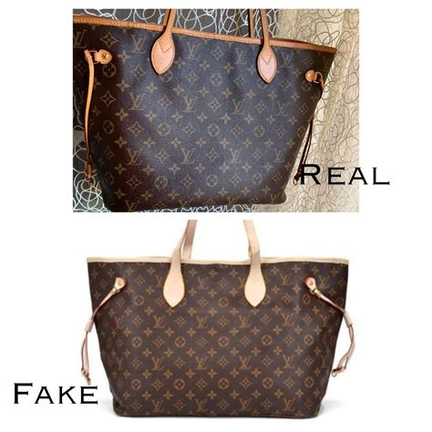 authentic louis vuitton bags fake vs real|faux louis vuitton neverfull bag.